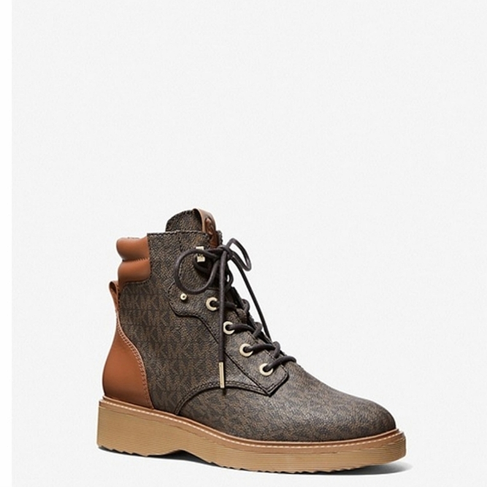 Michael Kors Trudy Leather and Logo Boot
